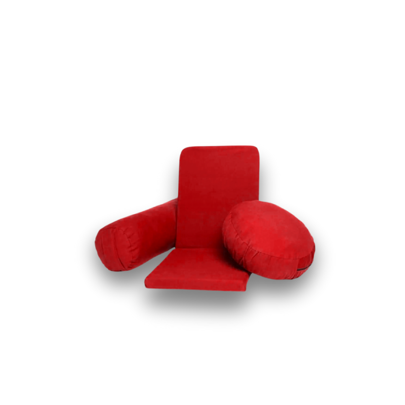 Backjack + Meditasyon Minderi  + Bolster Minderi (Kırmızı) Backjack + Meditasyon Minderi  + Bolster Minderi (Kırmızı)